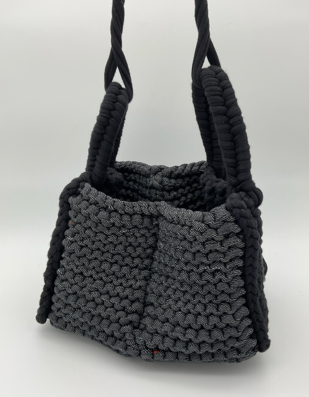 Upcycled knitted bag