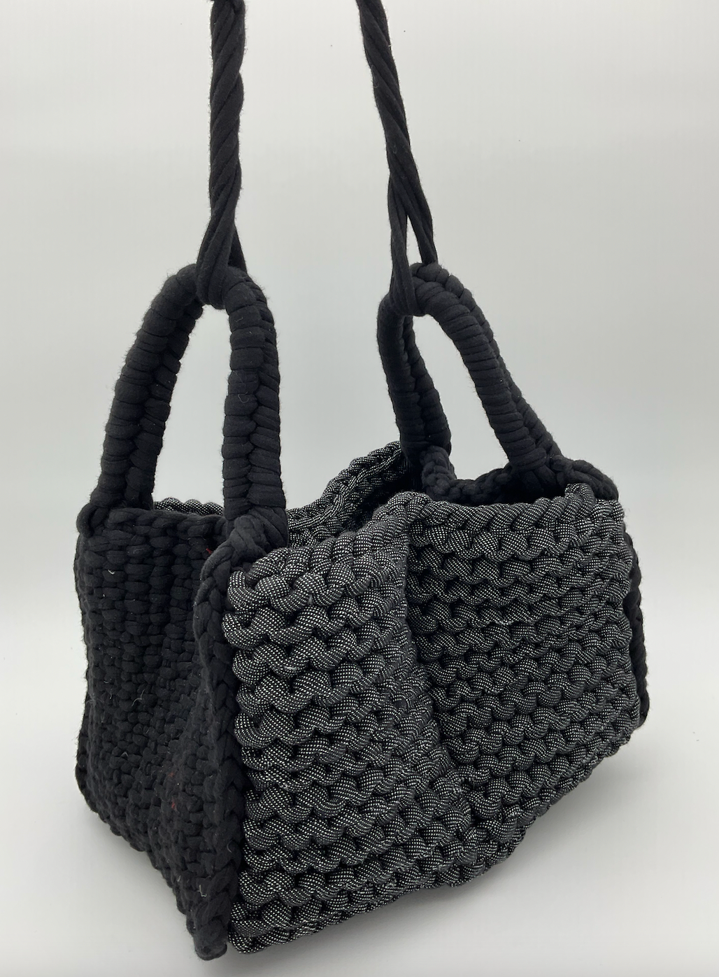 Upcycled knitted bag