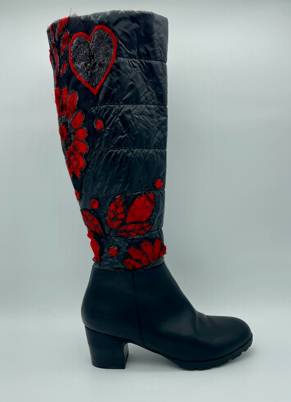 Upcycled Jambu Knee-High padding boots