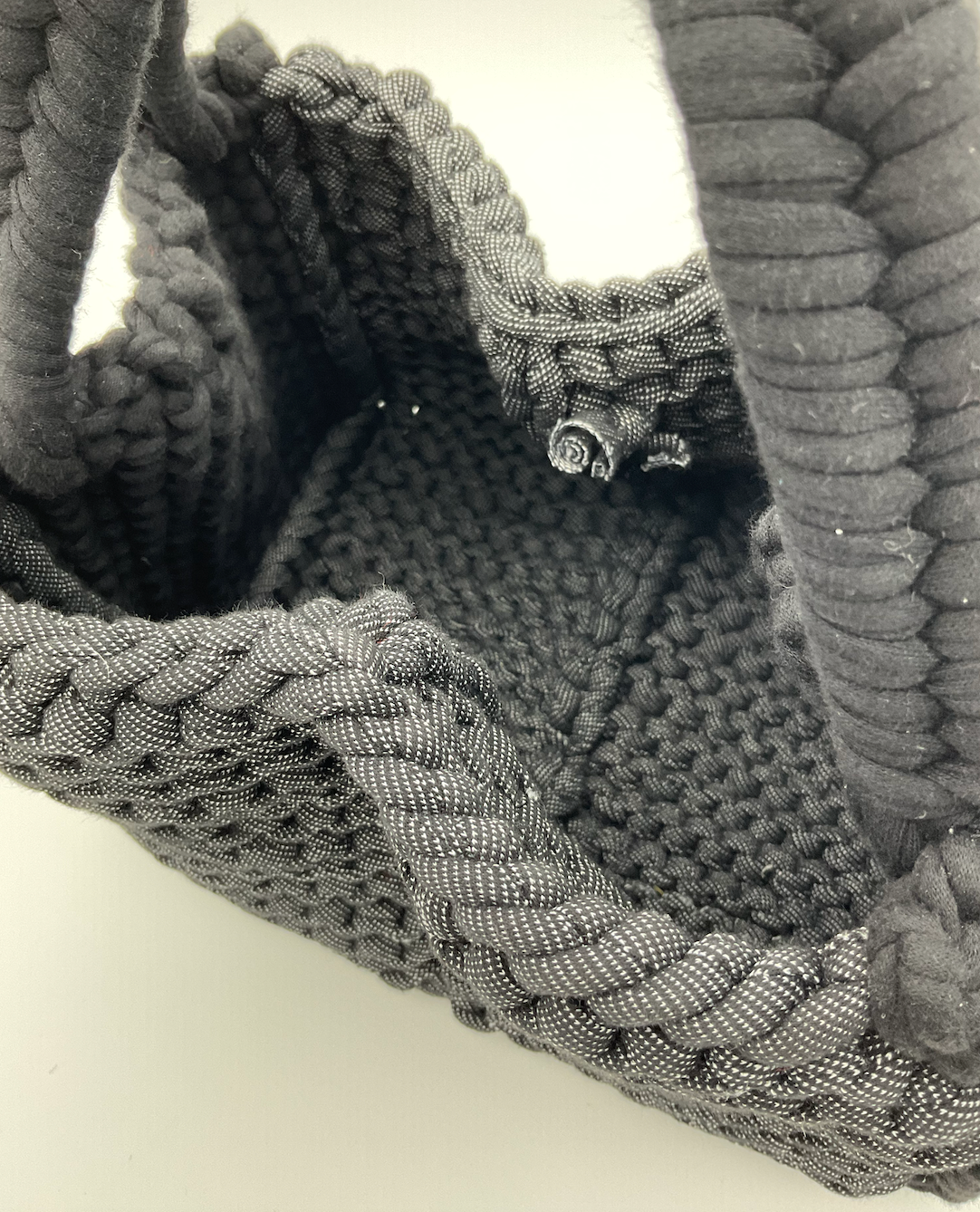 Upcycled knitted bag